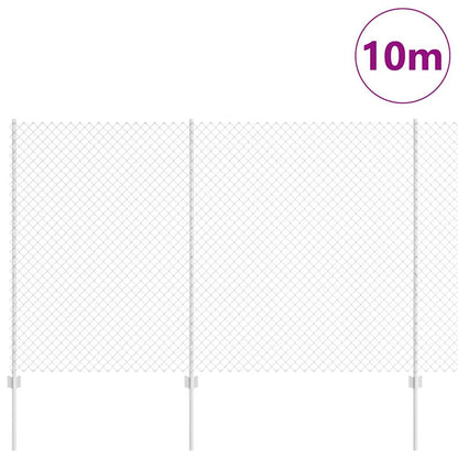 Recinzione con Posto Argento 1,5 x 10 m Acciaio