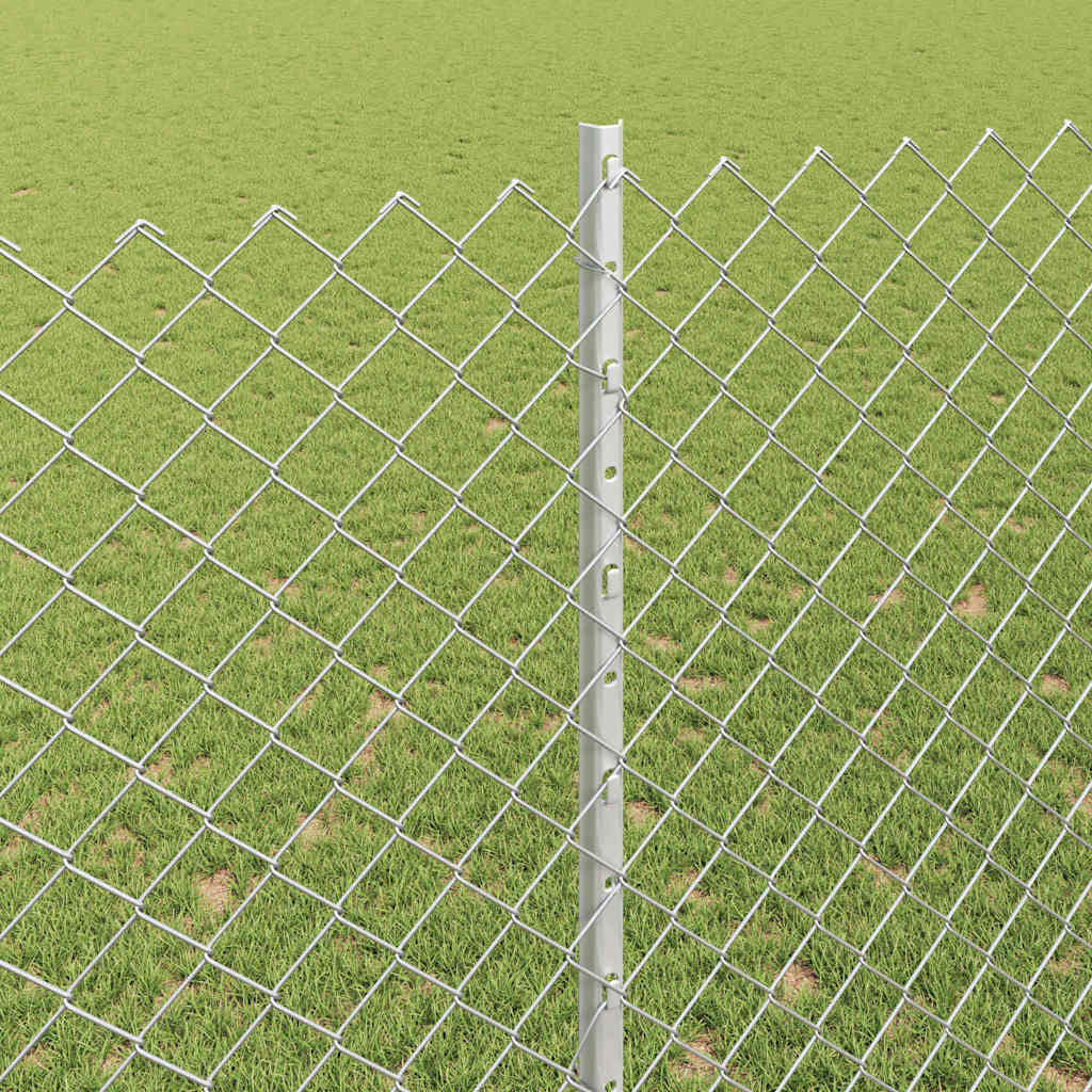 Recinzione con Posto Argento 1,6 x 10 m Acciaio