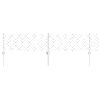 Recinzione con Posto Argento 0,4 x 10 m Acciaio