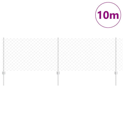 Recinzione con Posto Argento 0,8 x 10 m Acciaio