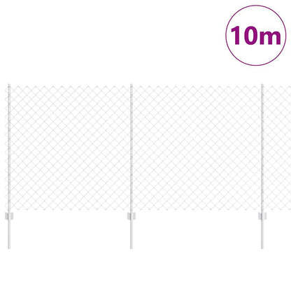 Recinzione con Posto Argento 1,2 x 10 m Acciaio