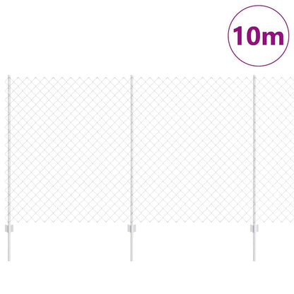 Recinzione con Posto Argento 1,4 x 10 m Acciaio