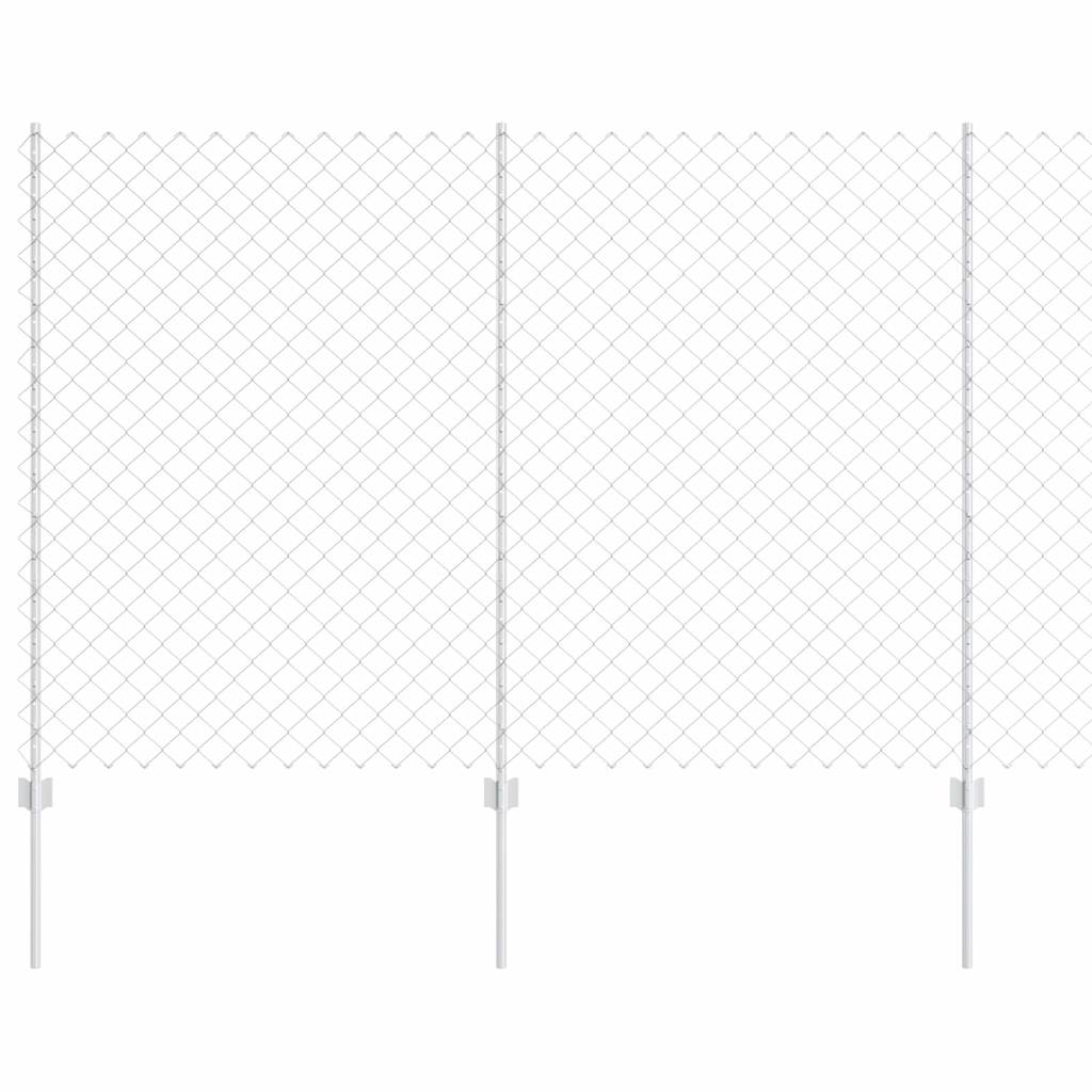 Recinzione con Posto Argento 1,5 x 10 m Acciaio