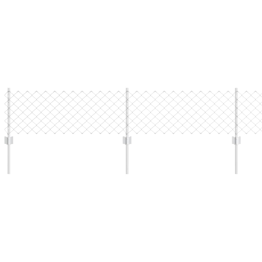 Recinzione con Posto Argento 0,4 x 25 m Acciaio