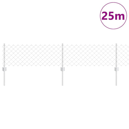 Recinzione con Posto Argento 0,4 x 25 m Acciaio