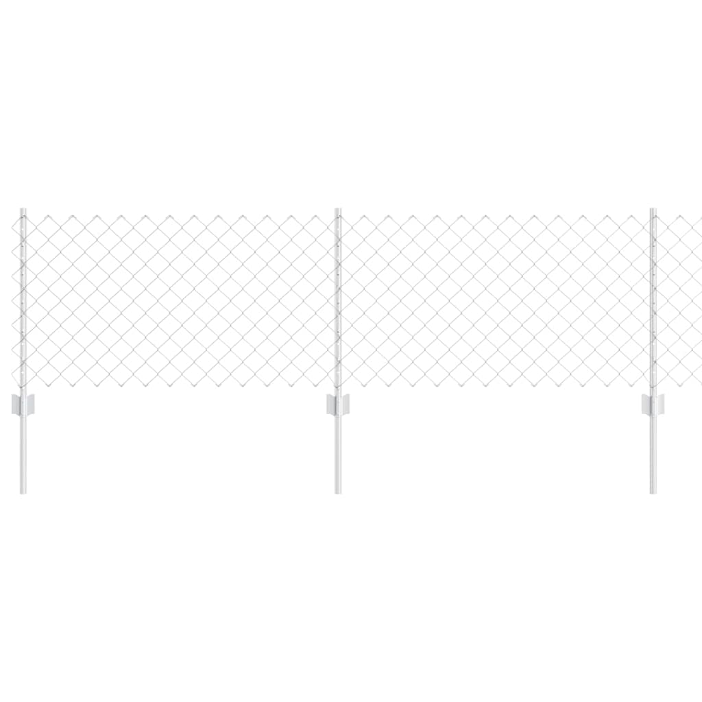 Recinzione con Posto Argento 0,6 x 25 m Acciaio