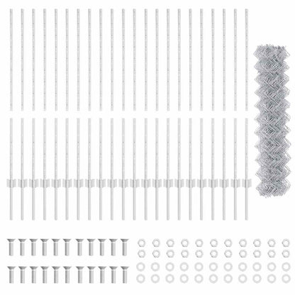 Recinzione con Posto Argento 1,2 x 25 m Acciaio