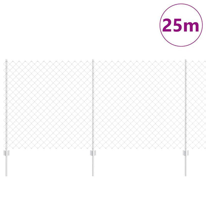 Recinzione con Posto Argento 1,2 x 25 m Acciaio