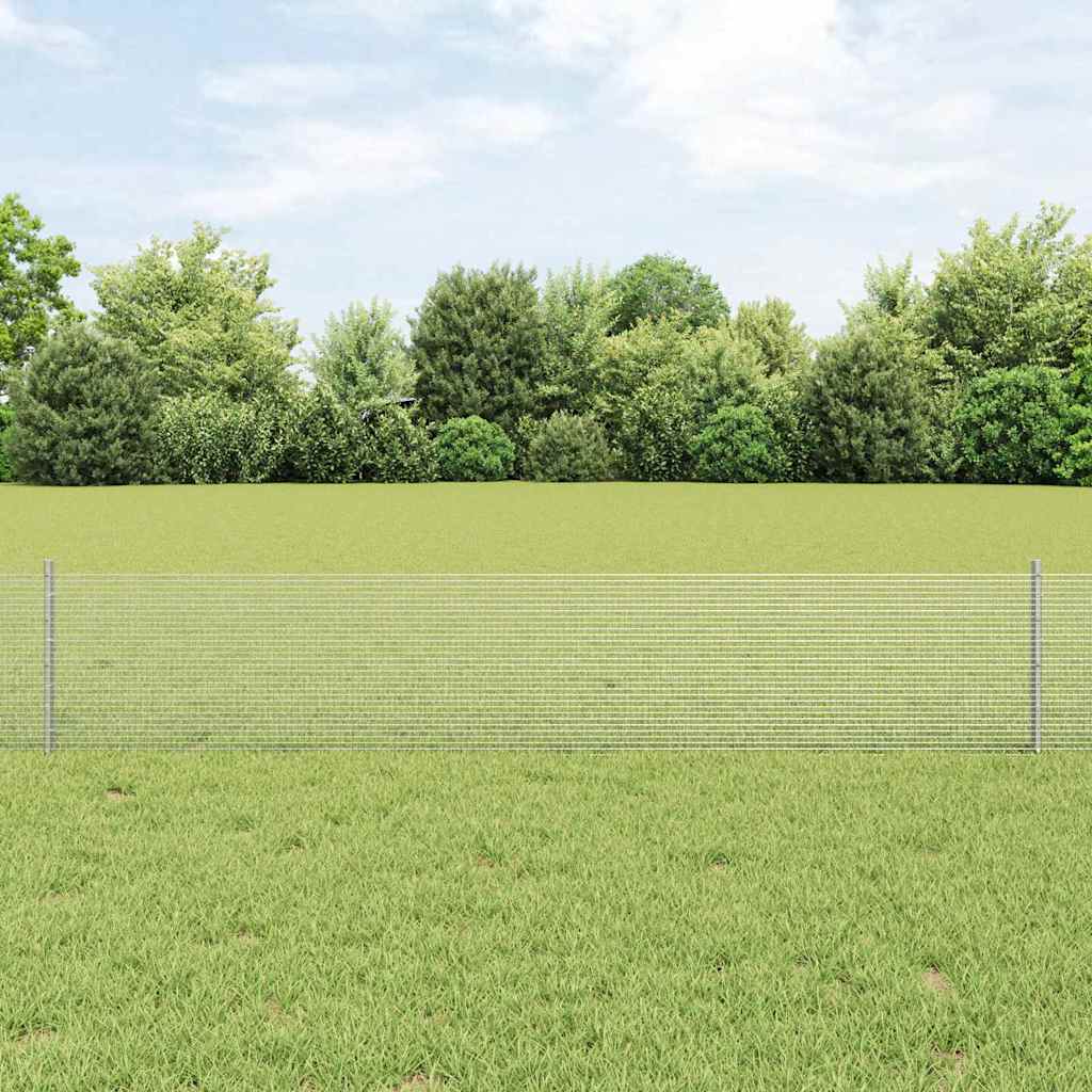 Recinzione con Posto Argento 0,4 x 10 m Acciaio