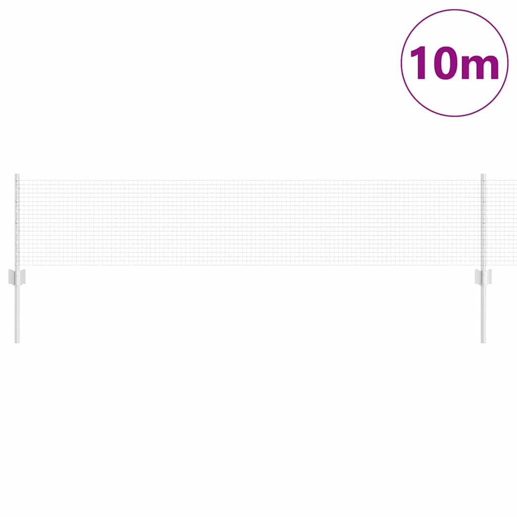 Recinzione con Posto Argento 0,4 x 10 m Acciaio