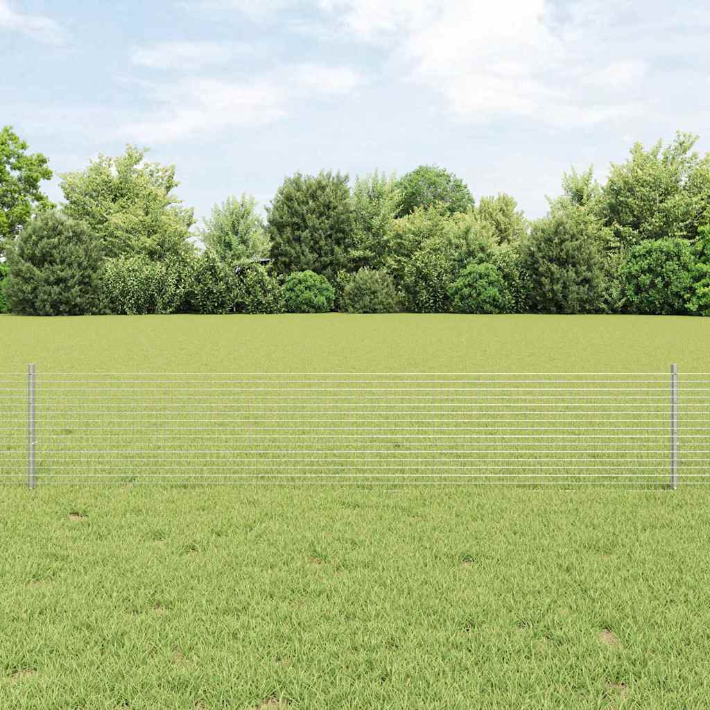 Recinzione con Posto Argento 0,4 x 10 m Acciaio