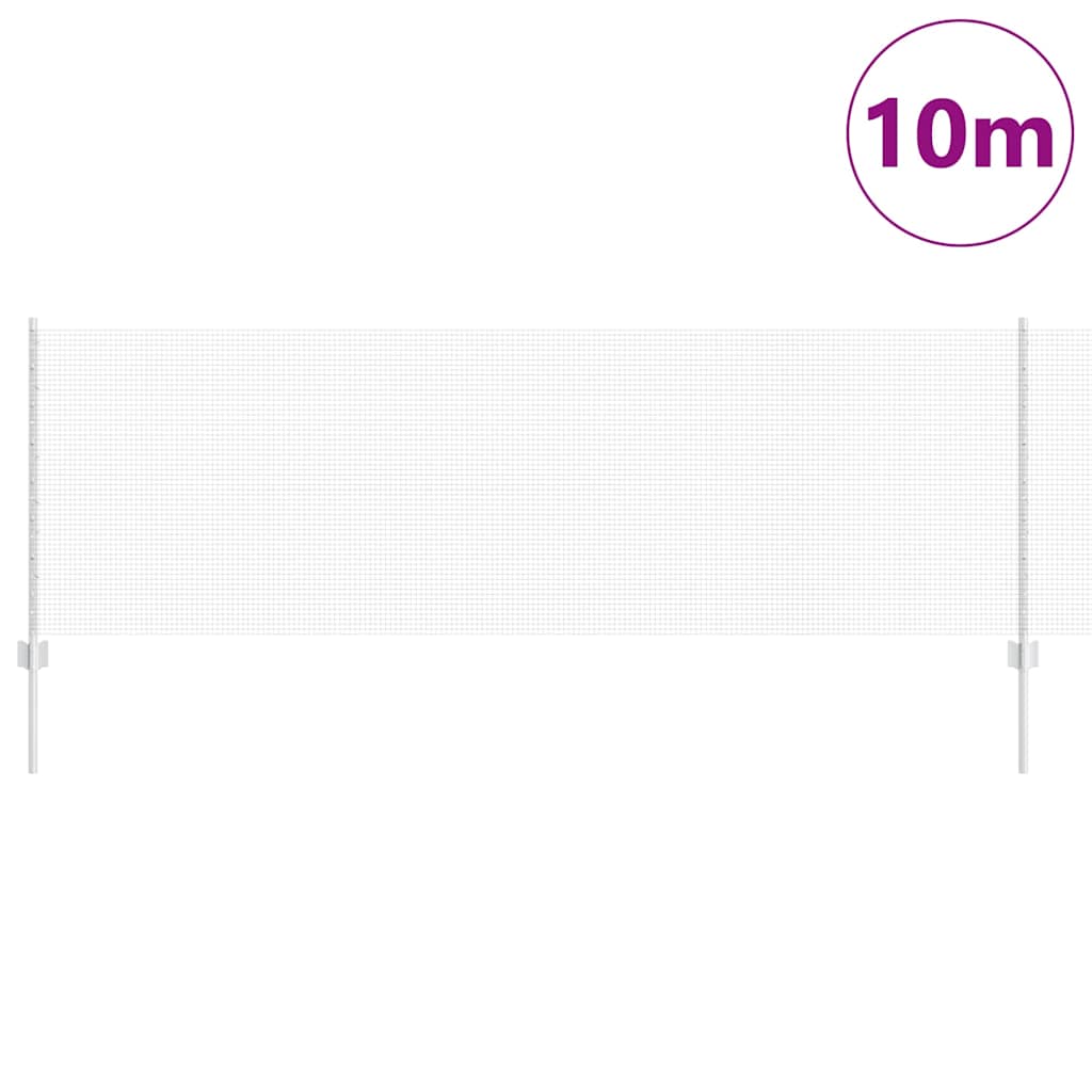 Recinzione con Posto Argento 0,8 x 10 m Acciaio