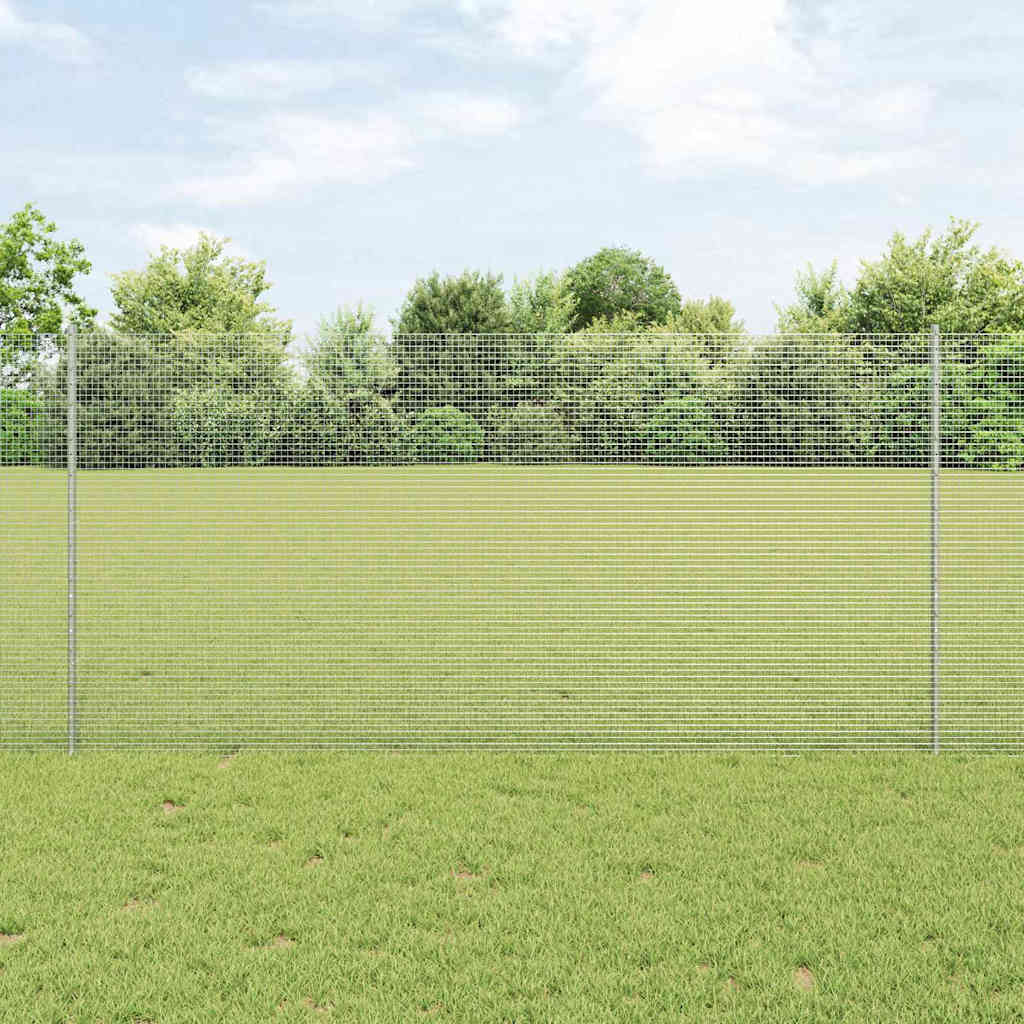 Recinzione con Posto Argento 1,2 x 10 m Acciaio