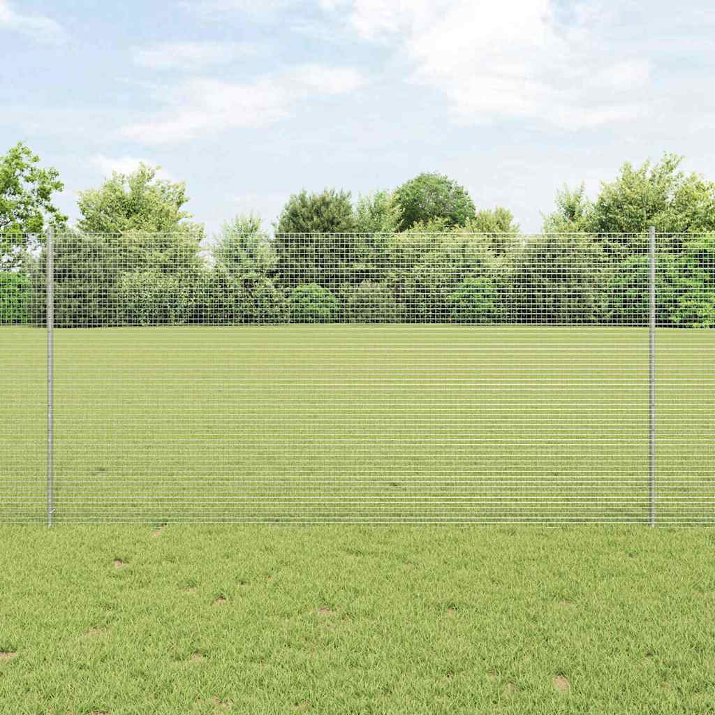 Recinzione con Posto Argento 1,2 x 10 m Acciaio