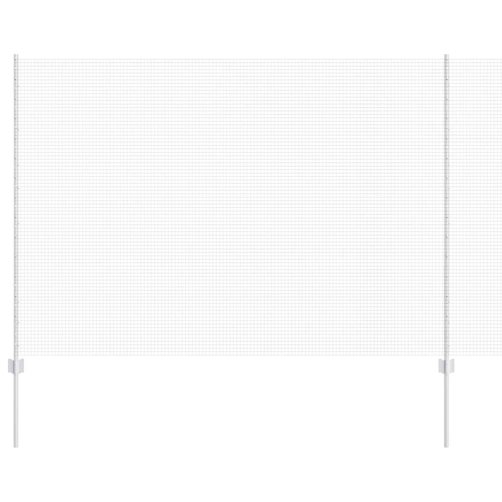Recinzione con Posto Argento 1,6 x 10 m Acciaio