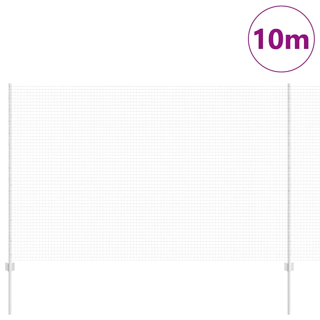 Recinzione con Posto Argento 1,6 x 10 m Acciaio