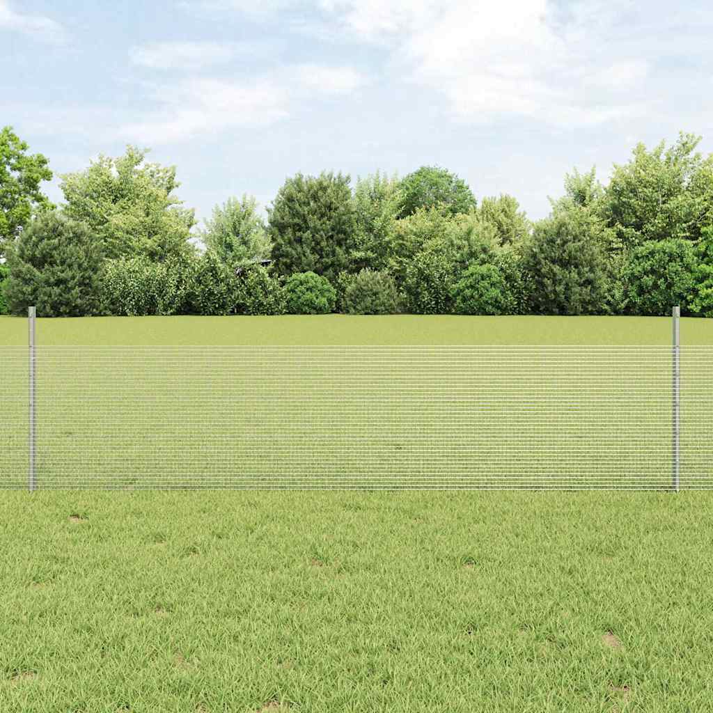 Recinzione con Posto Argento 0,5 x 25 m Acciaio