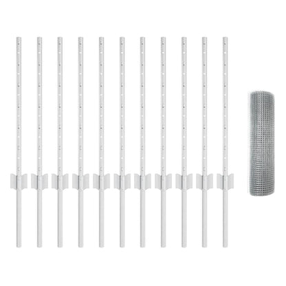 Recinzione con Posto Argento 0,6 x 25 m Acciaio