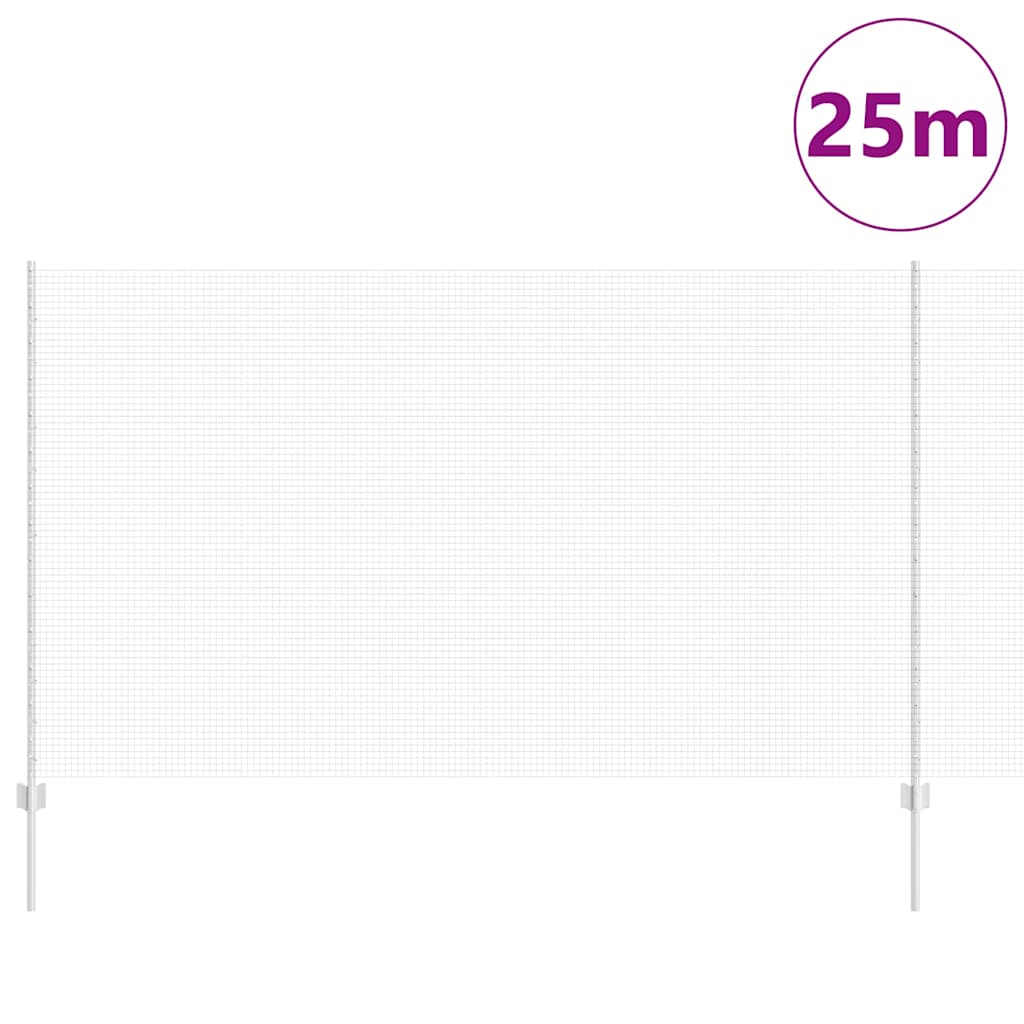 Recinzione con Posto Argento 1,4 x 25 m Acciaio