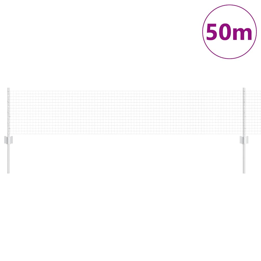 Recinzione con Posto Argento 0,4 x 50 m Acciaio