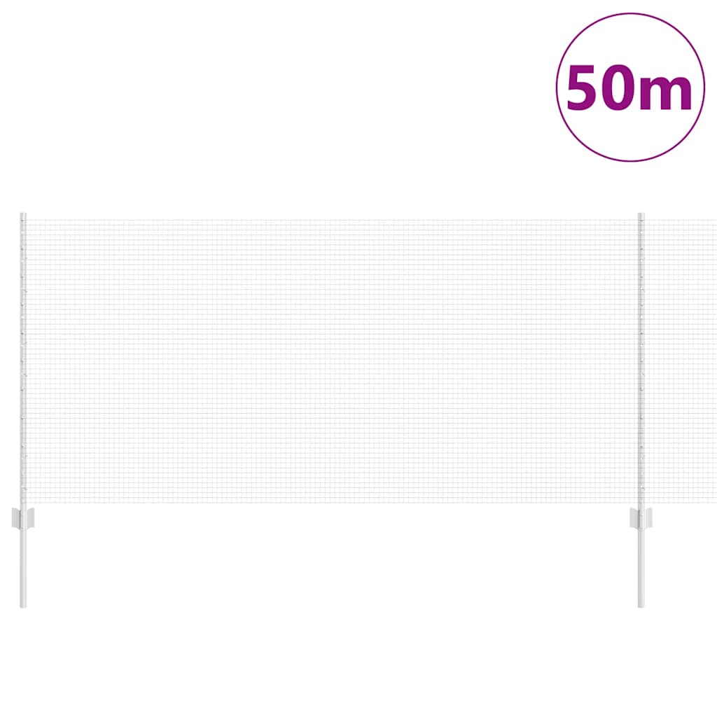Recinzione con Posto Argento 1 x 50 m Acciaio