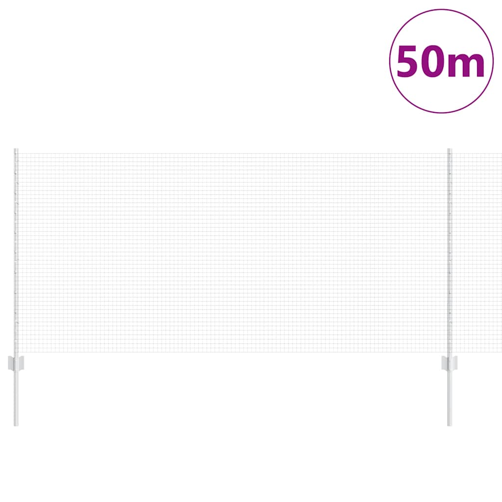 Recinzione con Posto Argento 1 x 50 m Acciaio