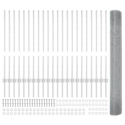 Recinzione con Posto Argento 1 x 50 m Acciaio