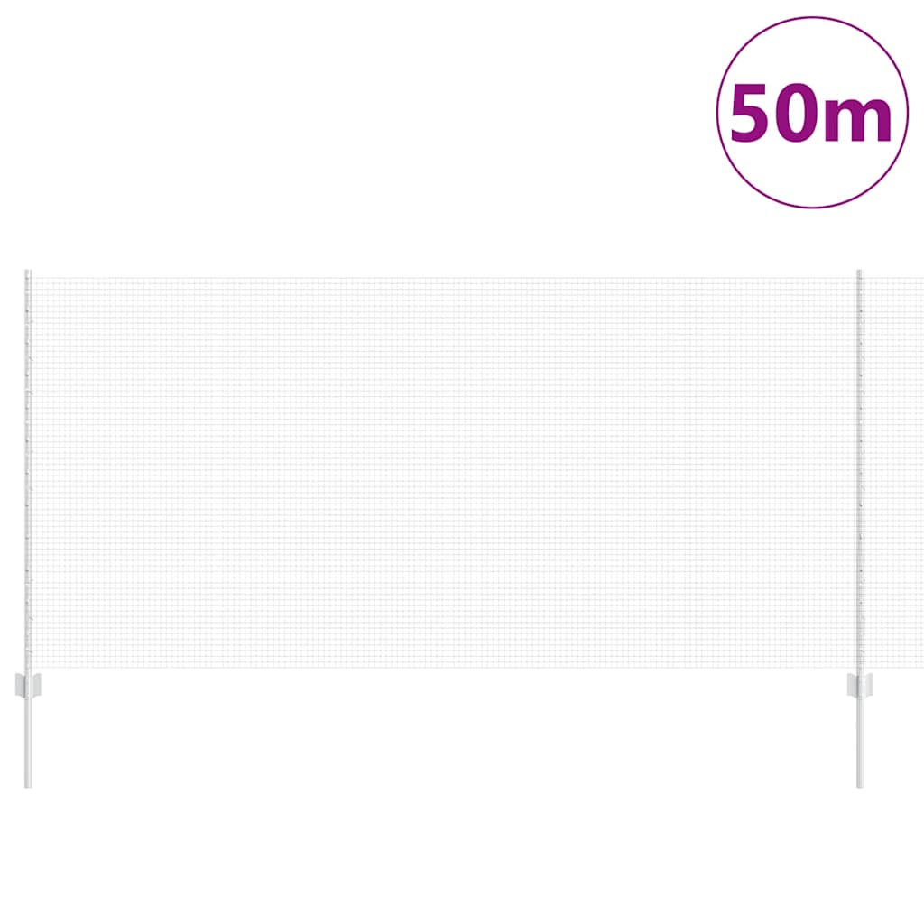 Recinzione con Posto Argento 1,2 x 50 m Acciaio