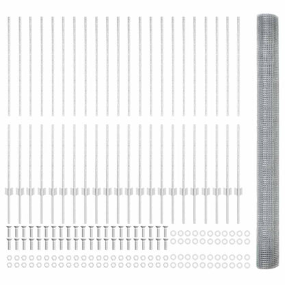 Recinzione con Posto Argento 1,4 x 50 m Acciaio