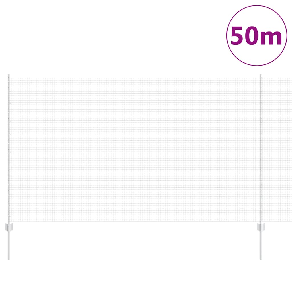 Recinzione con Posto Argento 1,4 x 50 m Acciaio