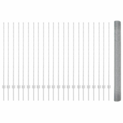 Recinzione con Posto Argento 1,4 x 50 m Acciaio