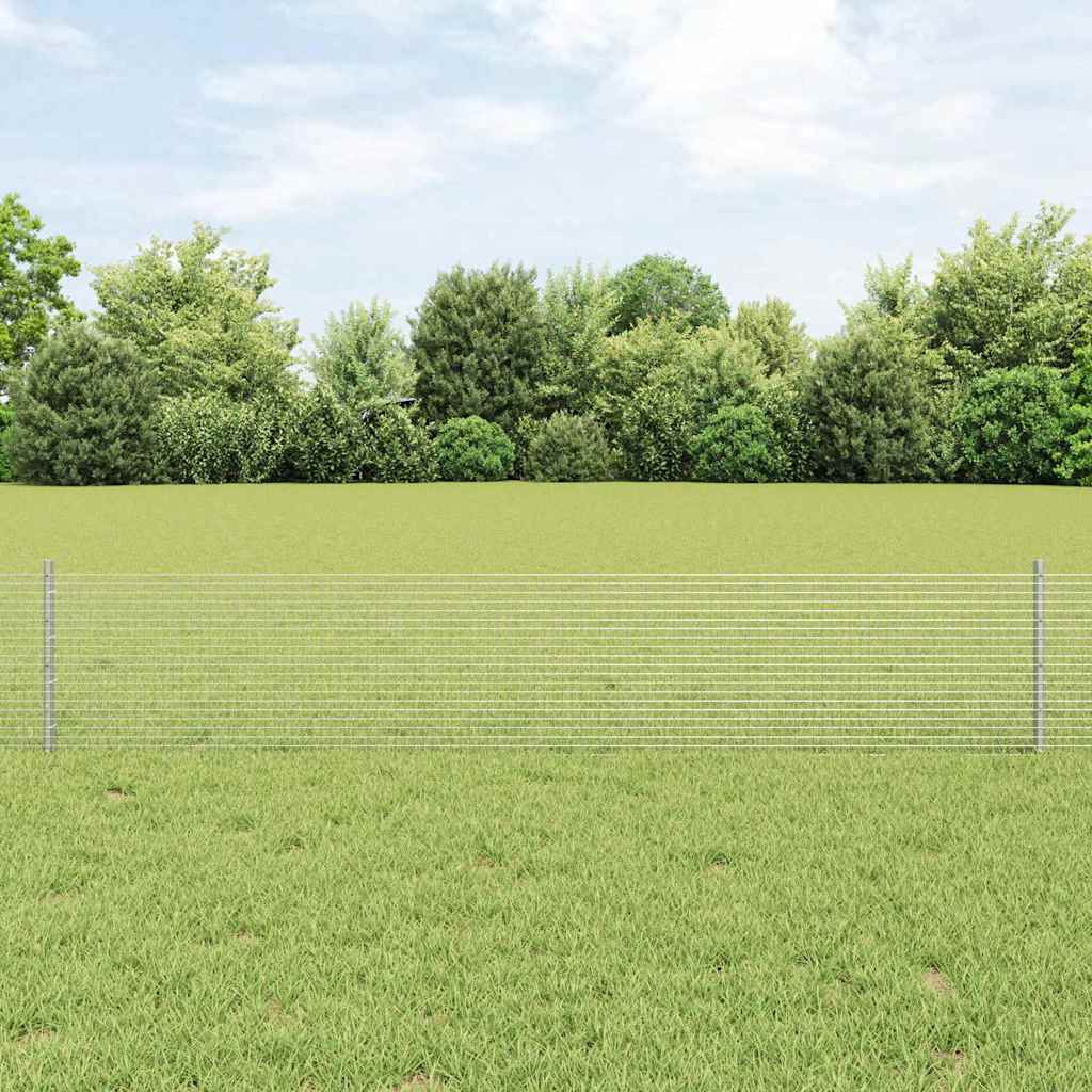 Recinzione con Posto Argento 0,4 x 100 m Acciaio