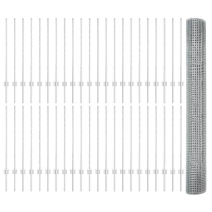 Recinzione con Posto Argento 1 x 100 m Acciaio
