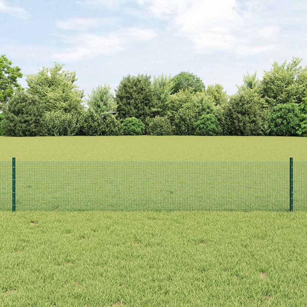 Recinzione con Posto Verde 0,4 x 10 m Acciaio e PVC