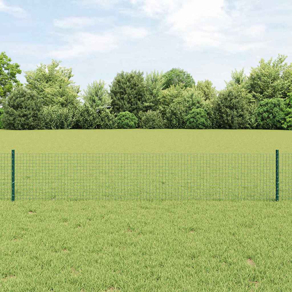 Recinzione con Posto Verde 0,4 x 10 m Acciaio e PVC