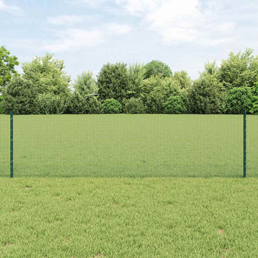 Recinzione con Posto Verde 0,6 x 10 m Acciaio e PVC