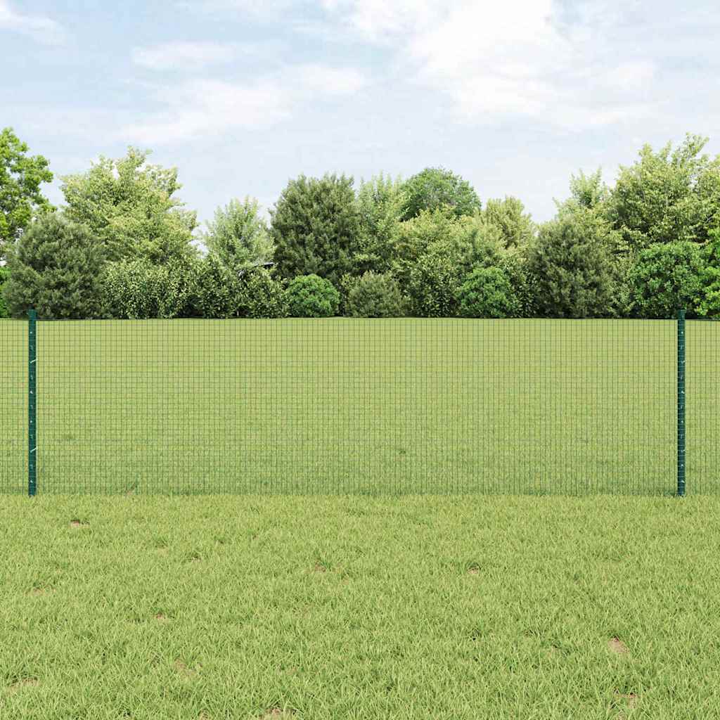 Recinzione con Posto Verde 0,6 x 10 m Acciaio e PVC