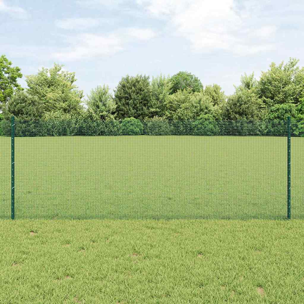 Recinzione con Posto Verde 0,8 x 10 m Acciaio e PVC