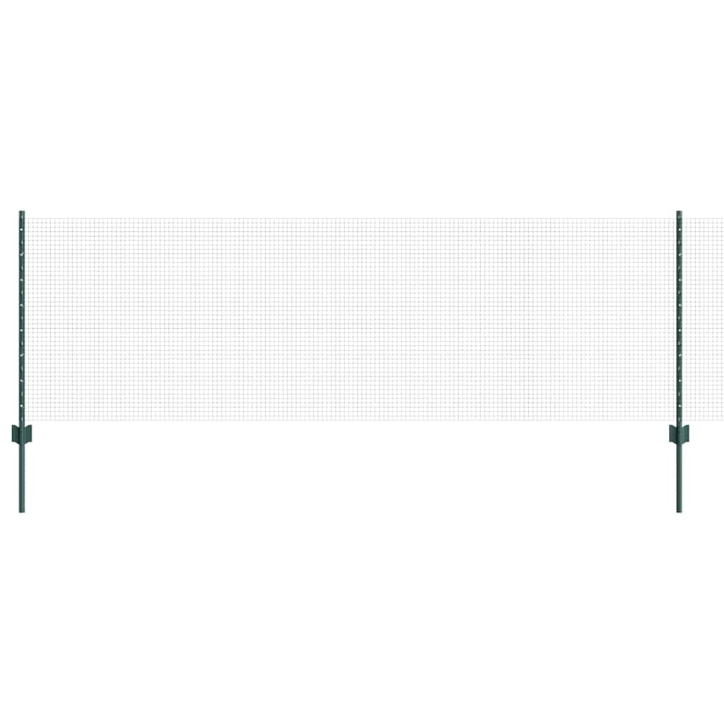 Recinzione con Posto Verde 0,8 x 10 m Acciaio e PVC