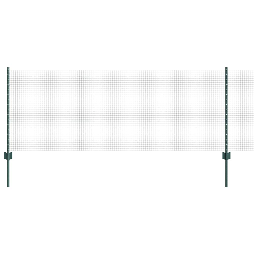 Recinzione con Posto Verde 0,8 x 10 m Acciaio e PVC