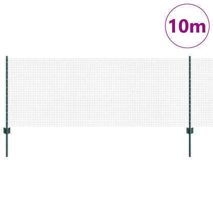 Recinzione con Posto Verde 0,8 x 10 m Acciaio e PVC