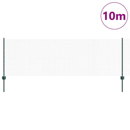 Recinzione con Posto Verde 0,8 x 10 m Acciaio e PVC
