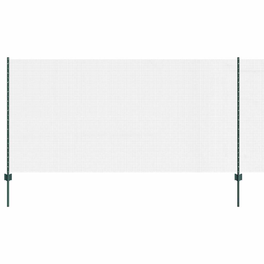 Recinzione con Posto Verde 1,2 x 10 m Acciaio e PVC