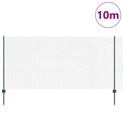 Recinzione con Posto Verde 1,2 x 10 m Acciaio e PVC