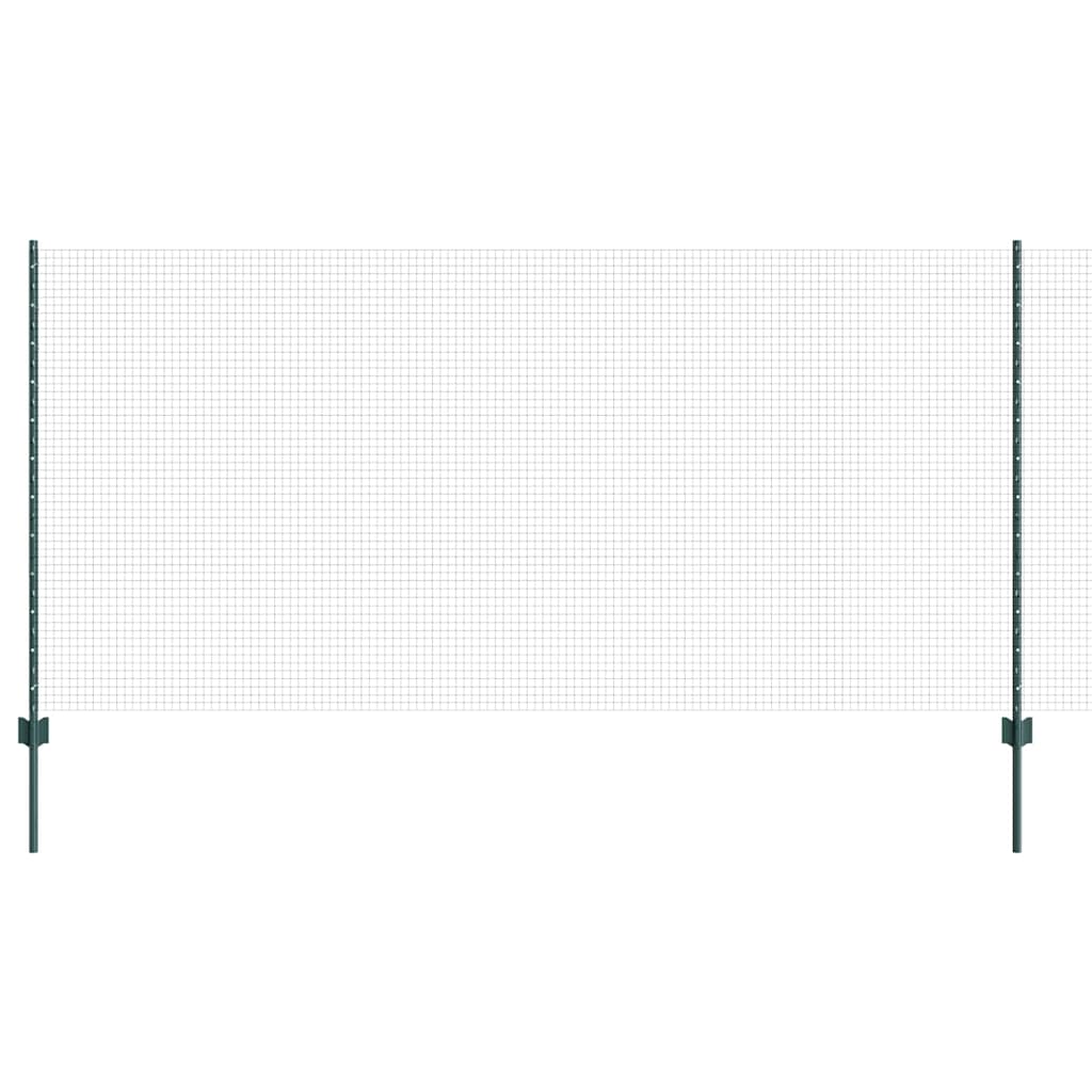 Recinzione con Posto Verde 1,2 x 10 m Acciaio e PVC