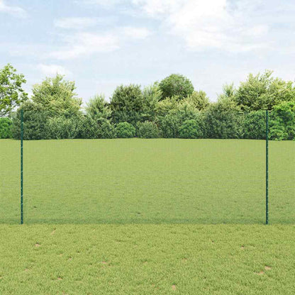 Recinzione con Posto Verde 1,4 x 10 m Acciaio e PVC