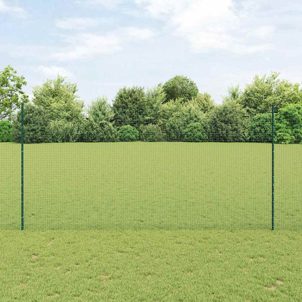 Recinzione con Posto Verde 1,6 x 10 m Acciaio e PVC