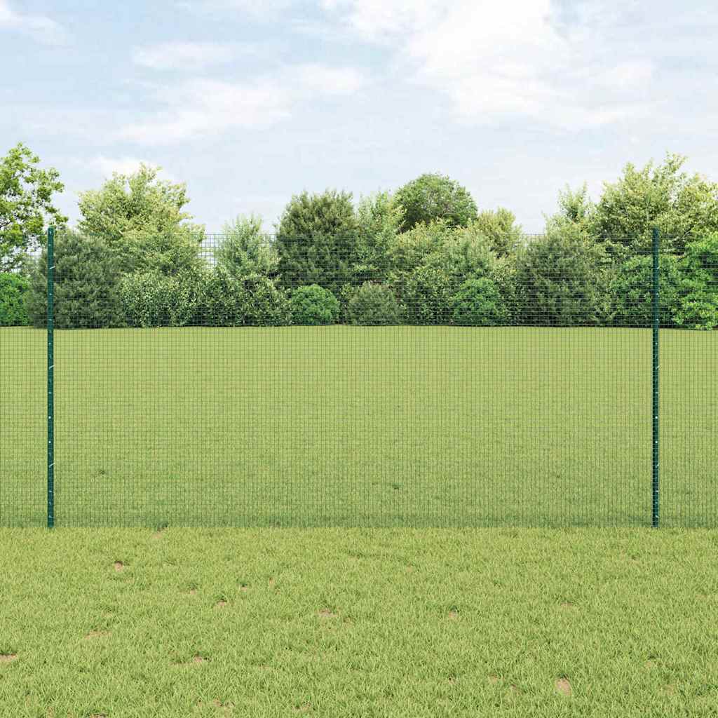 Recinzione con Posto Verde 1,2 x 25 m Acciaio e PVC