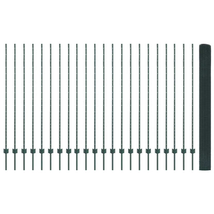 Recinzione con Posto Verde 1,5 x 50 m Acciaio e PVC