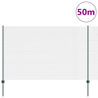 Recinzione con Posto Verde 1,5 x 50 m Acciaio e PVC